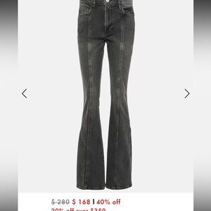 Frame Denim Black Flare Jeans